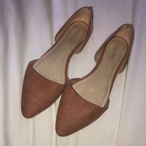 Faux suede flats